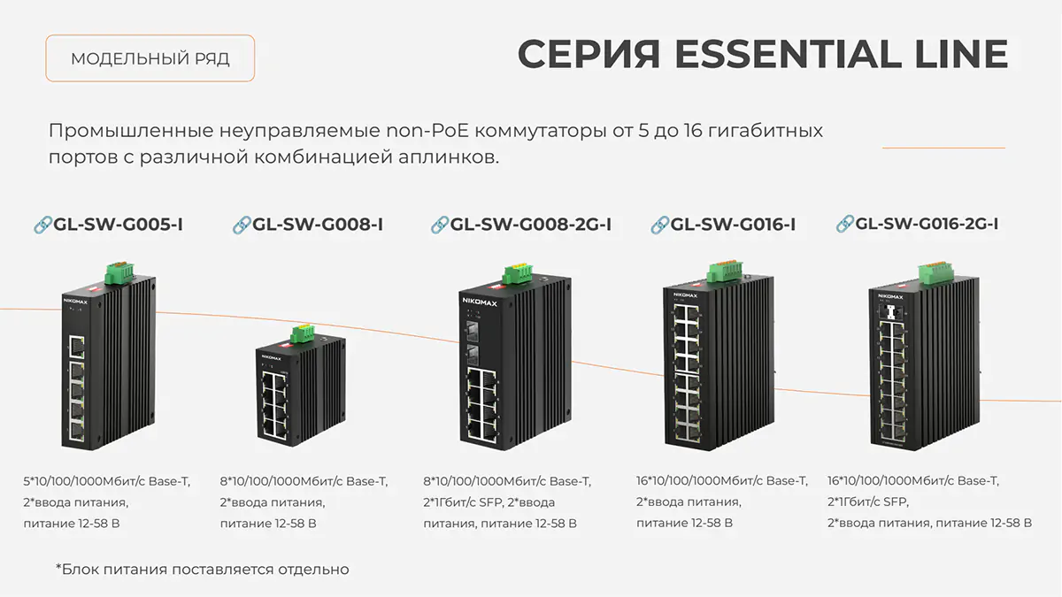 Промышленные коммутаторы NIKOMAX Essential Line - надёжность для суровых условий