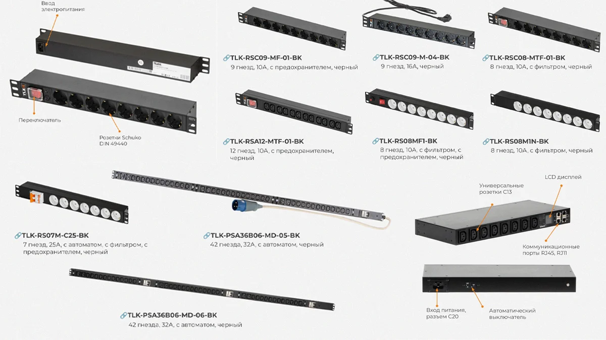 PDU NIKOMAX - всё для распределения и управления питанием в стойке
