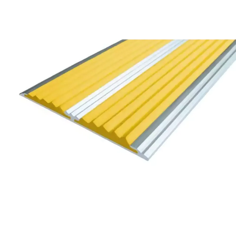 Алюминиевая полоса с 2-мя резиновыми вставками, 1330 мм, цвет вставки: желтый
