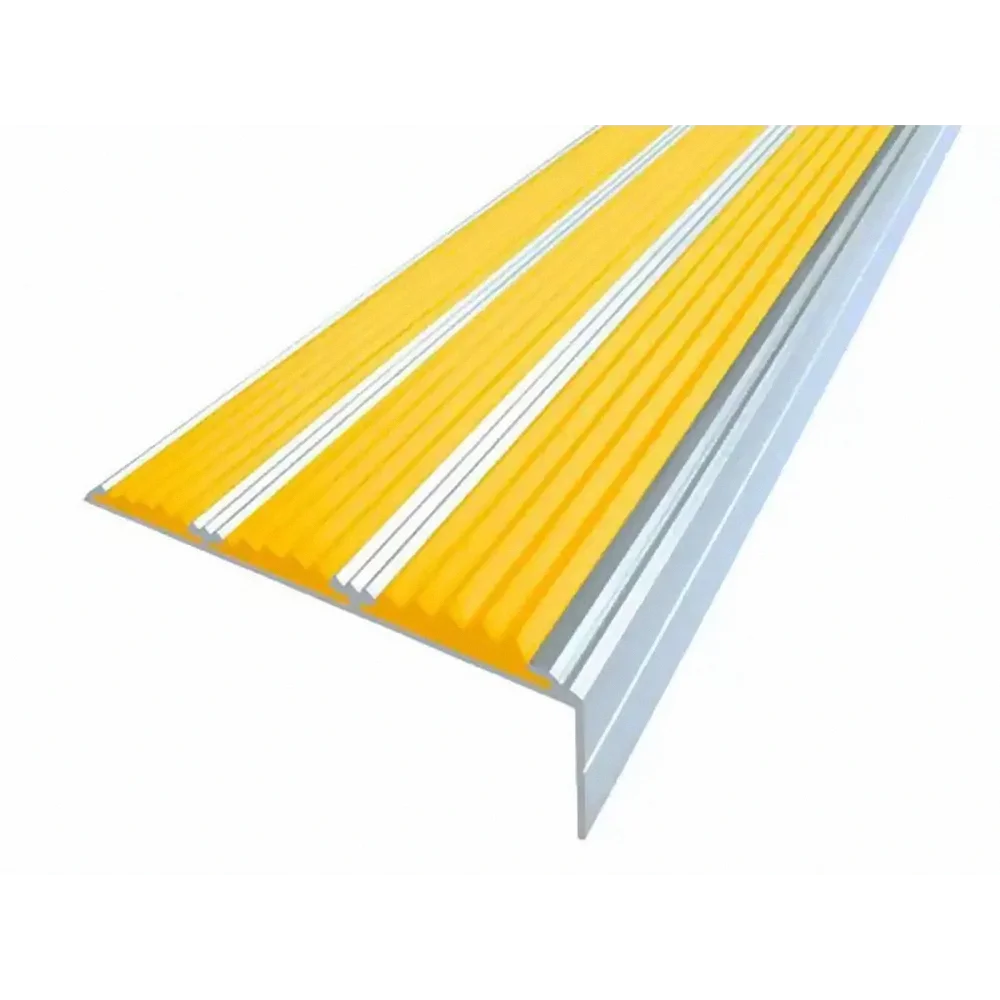Алюминиевый угол с 3мя резиновыми вставками, 2000 мм, желтая