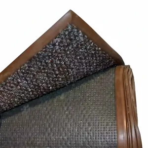 Нескользящее покрытие с ворсом, 12 кв.м, цвет: темно-коричневый в канте, 3х4 м