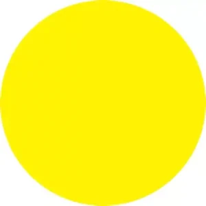 Наклейка информационная 150 x 150 мм, предупреждающий знак Желтый круг
