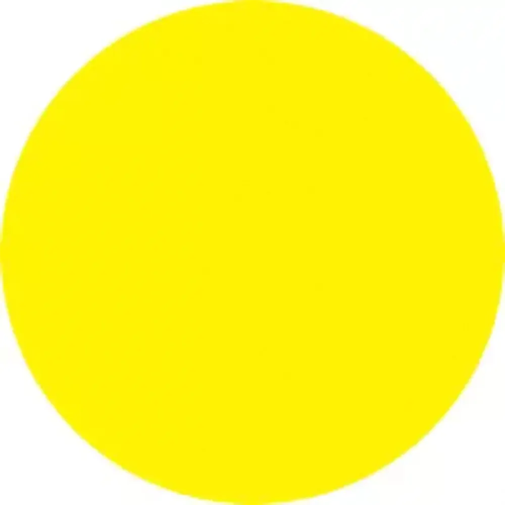 Наклейка информационная 150 x 150 мм, предупреждающий знак Желтый круг