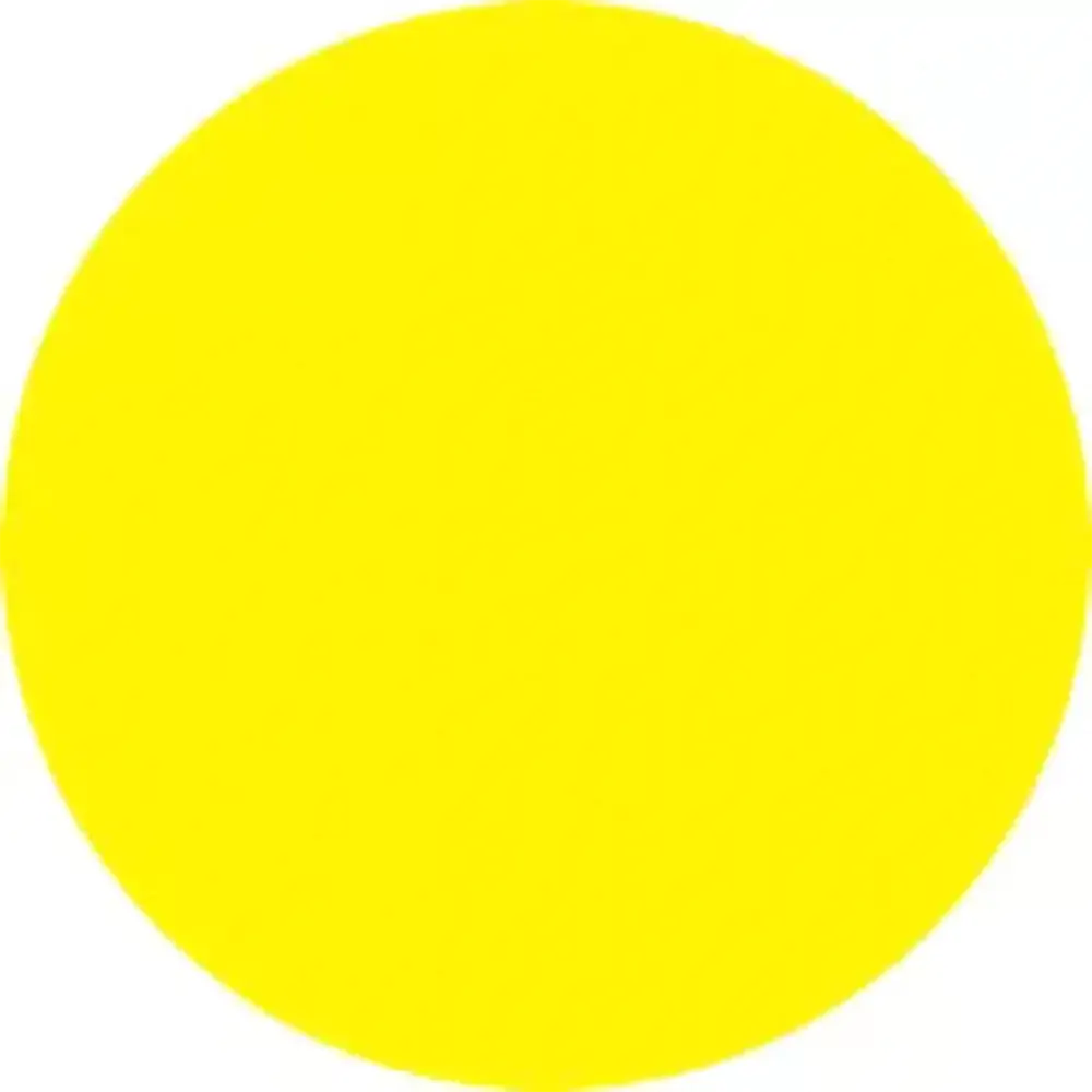 Наклейка информационная 200 x 200 мм, предупреждающий знак Желтый круг